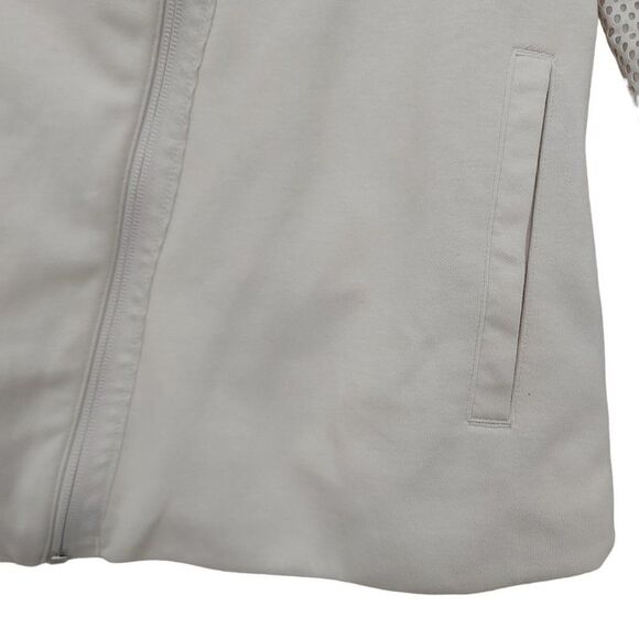 Adidas Heart Tracer Summer Jacket Womens Medium White Asymmetrical Zip Mesh - Picture 7 of 15